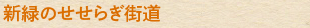 新緑のせせらぎ街道